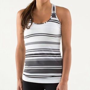 Lululemon Groovy Stripe Nimbus / Nimbus Racer Back Tank